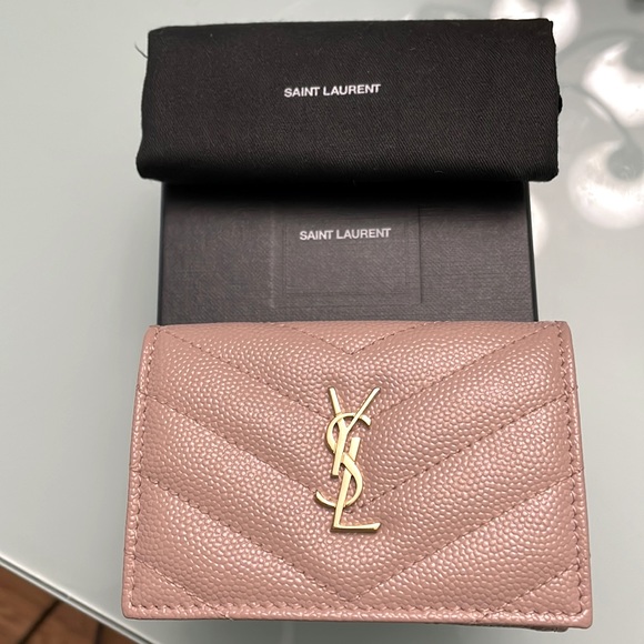 Yves Saint Laurent Bags Ysl Monogram Trifold Wallet Matelasse